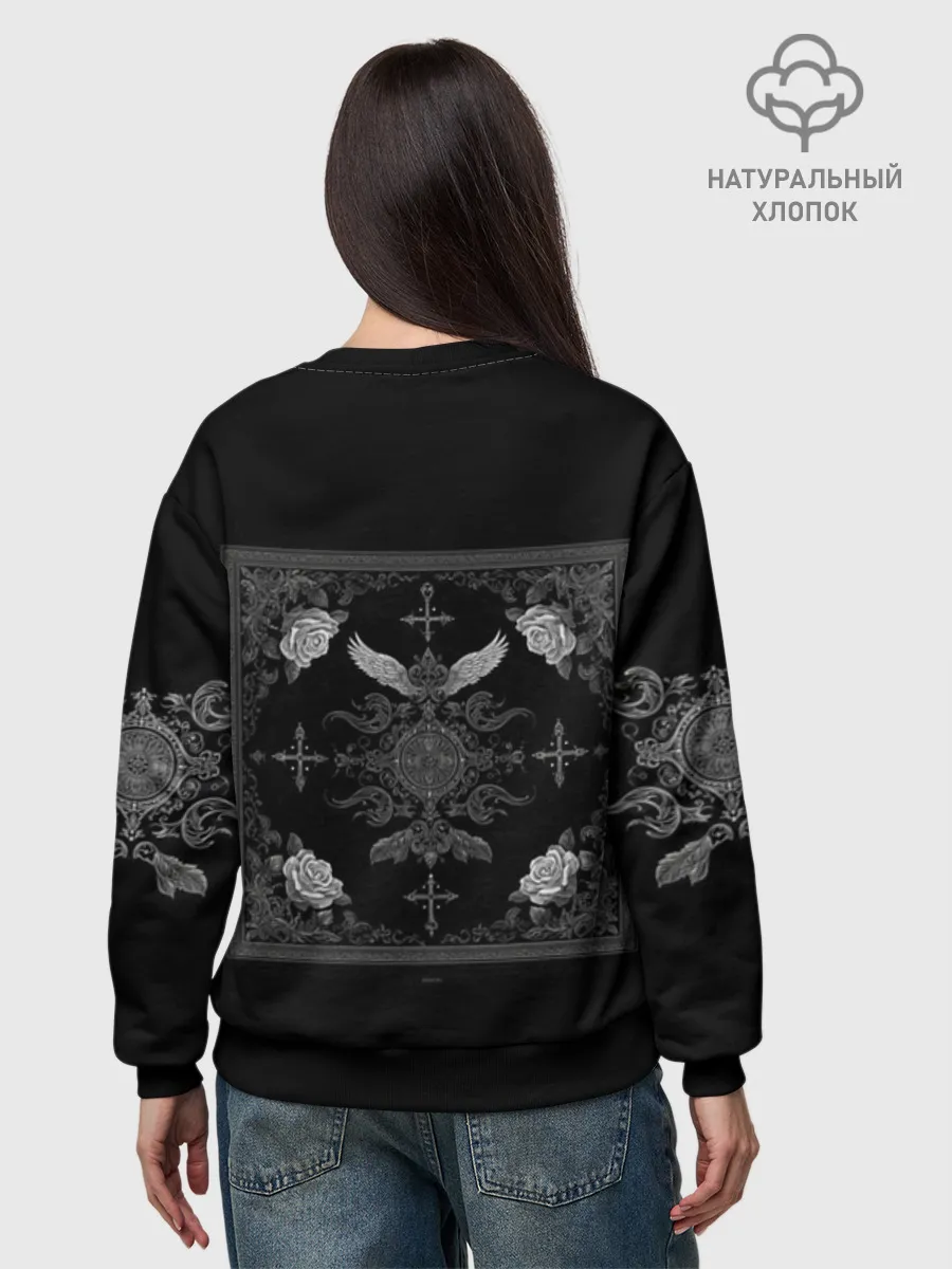 Женский свитшот базовый хлопок / GothicBlack