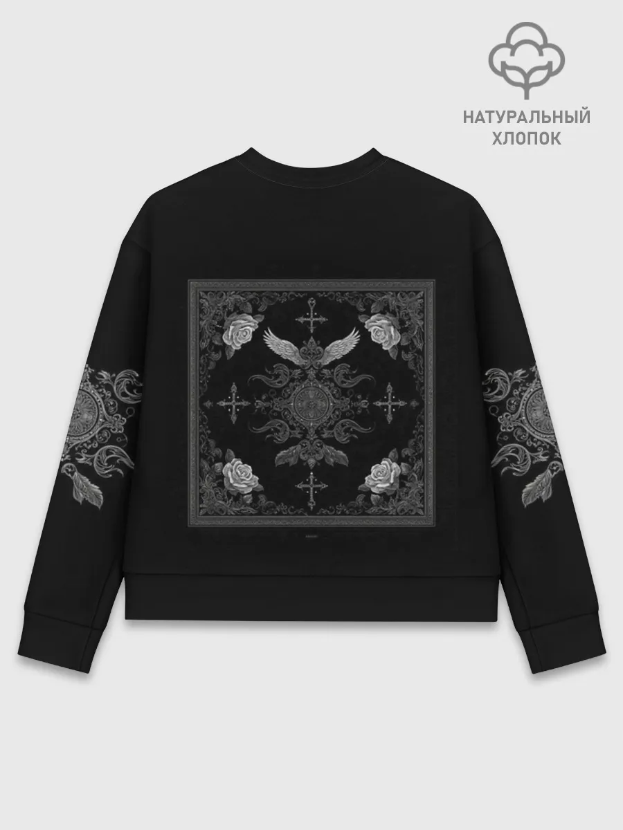 Женский свитшот базовый хлопок / GothicBlack