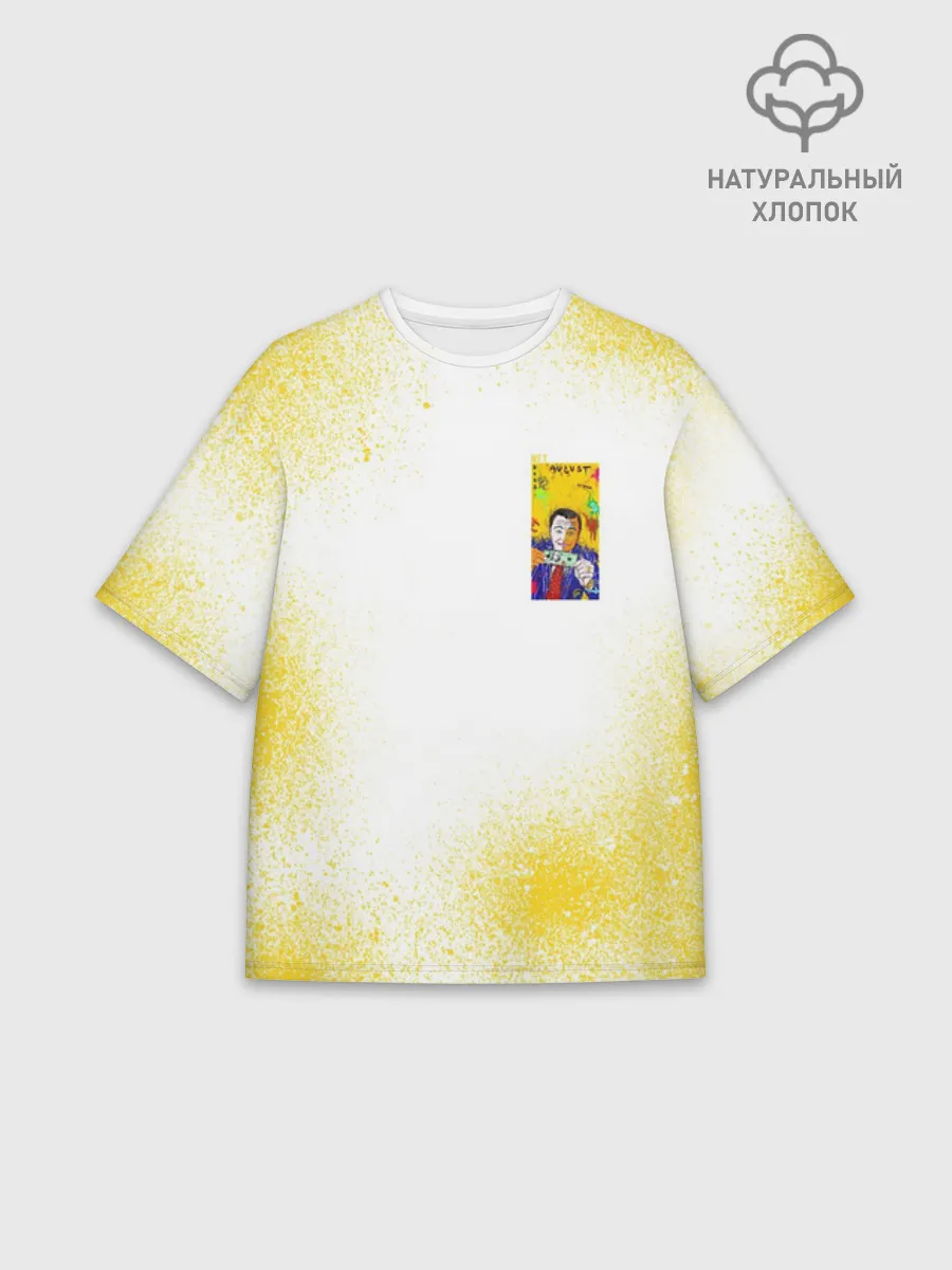 Мужская футболка оверсайз хлопок / Леонардо Ди Каприо