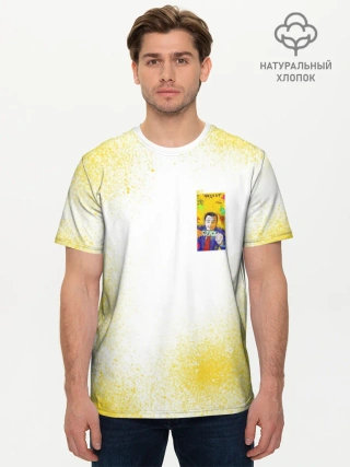 Мужская базовая футболка хлопок / Леонардо Ди Каприо