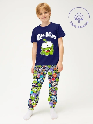 Детская пижама с брюками хлопок / Ам Ням Sticker