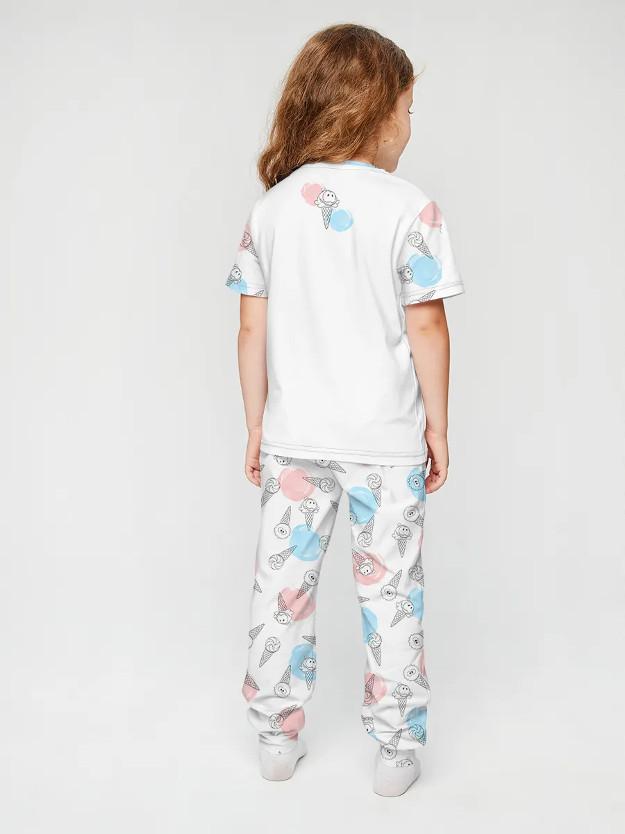 Детская пижама с брюками хлопок / P030_OmIceCream