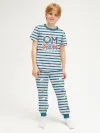 Детская пижама с брюками хлопок / Ам Ням StripesBlue