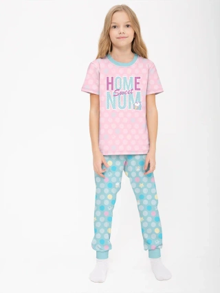 Детская пижама с брюками хлопок / Ам Ням HomePink