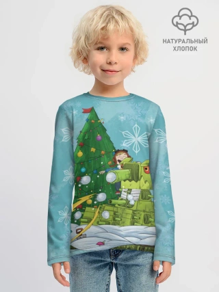 Детский лонгслив хлопок / Gerand снежные шары