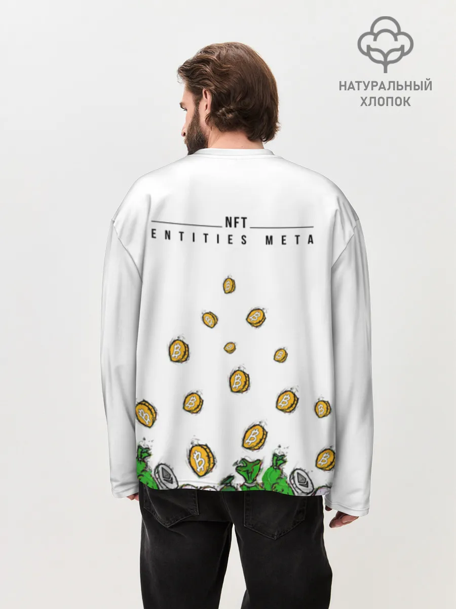 Мужской лонгслив оверсайз хлопок / Scrooge Money