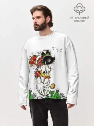 Мужской лонгслив оверсайз хлопок / Scrooge Money