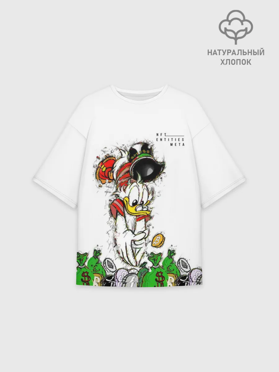 Футболка женская оверсайз премиум / Scrooge Money