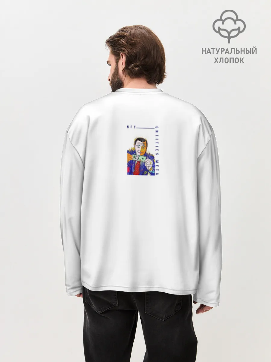 Мужской лонгслив оверсайз хлопок / DiCaprio