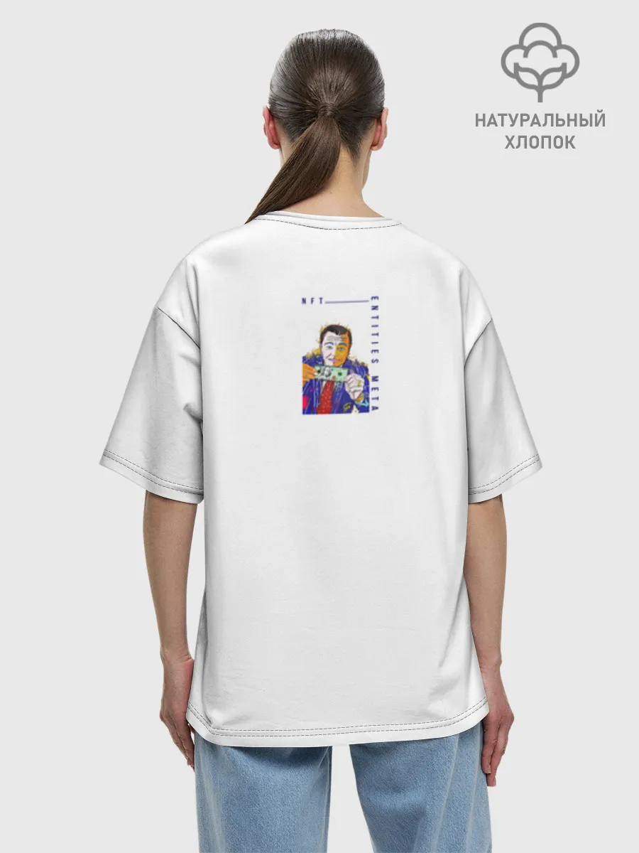 Женская футболка оверсайз хлопок / DiCaprio