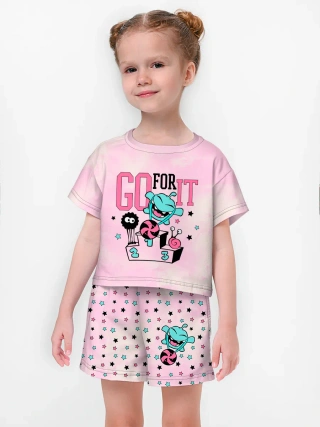 Девочкина пижама с шортами / Ам Ням Pink