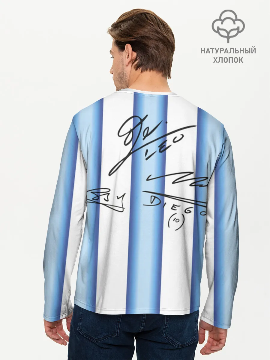 Мужской лонгслив хлопок / Аргентина автографы футболистов