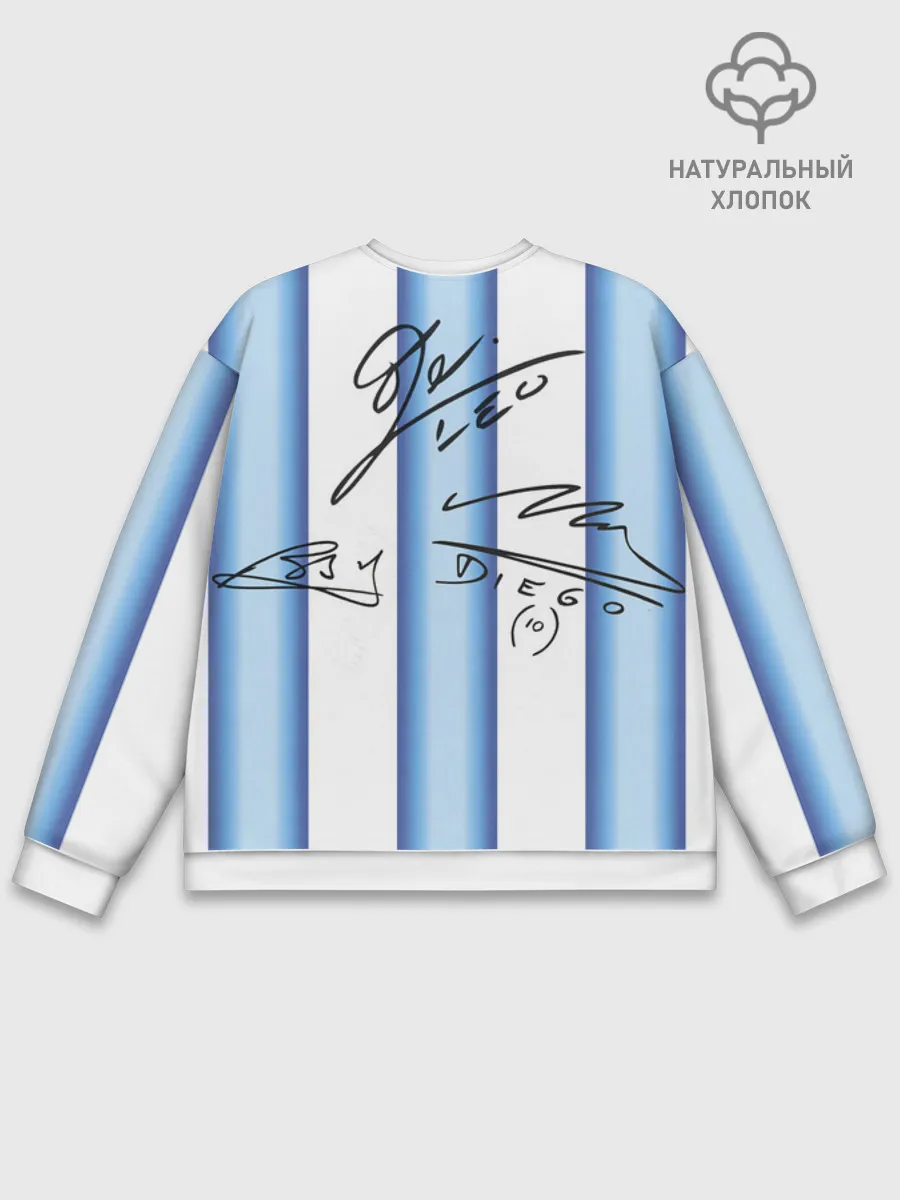 Мужской свитшот база хлопок / Аргентина автографы футболистов