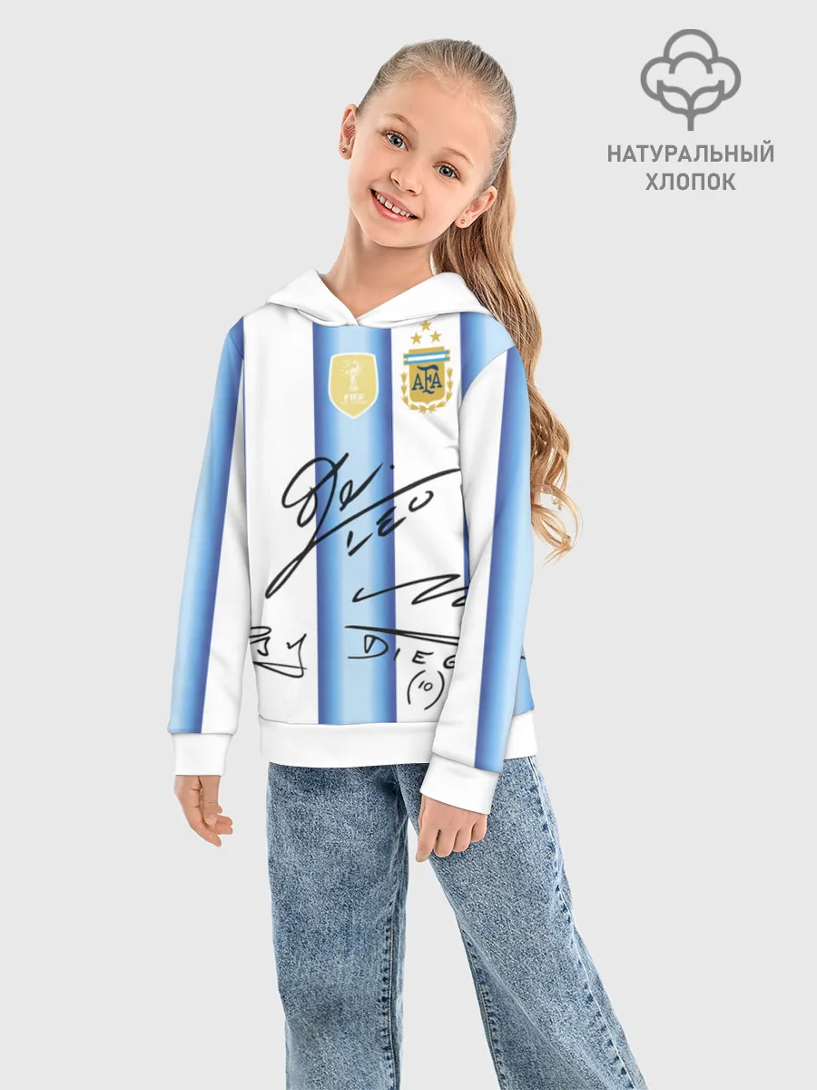 Детское худи хлопок / Аргентина автографы футболистов