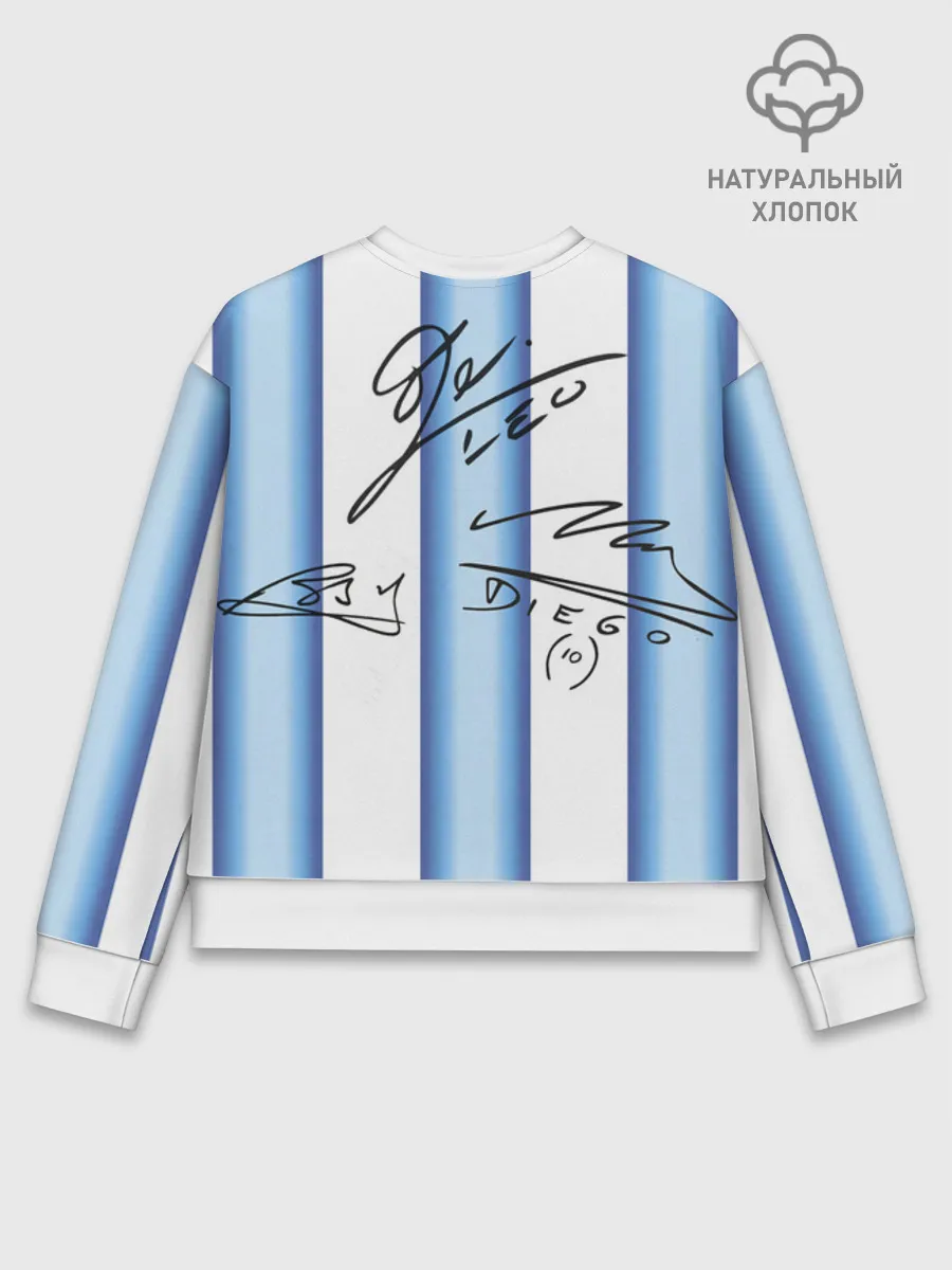 Женский свитшот базовый хлопок / Аргентина автографы футболистов