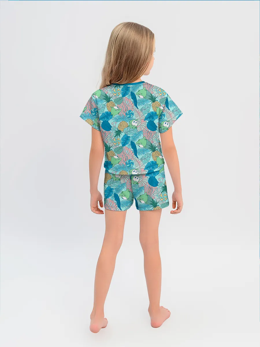 Девочкина пижама с шортами / Ам Ням Tropic