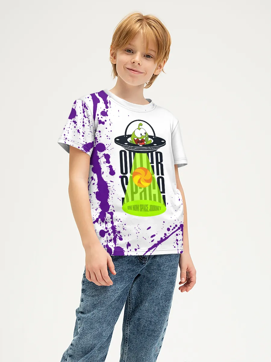 Детская футболка хлопок / Ам Ням Space Splashes