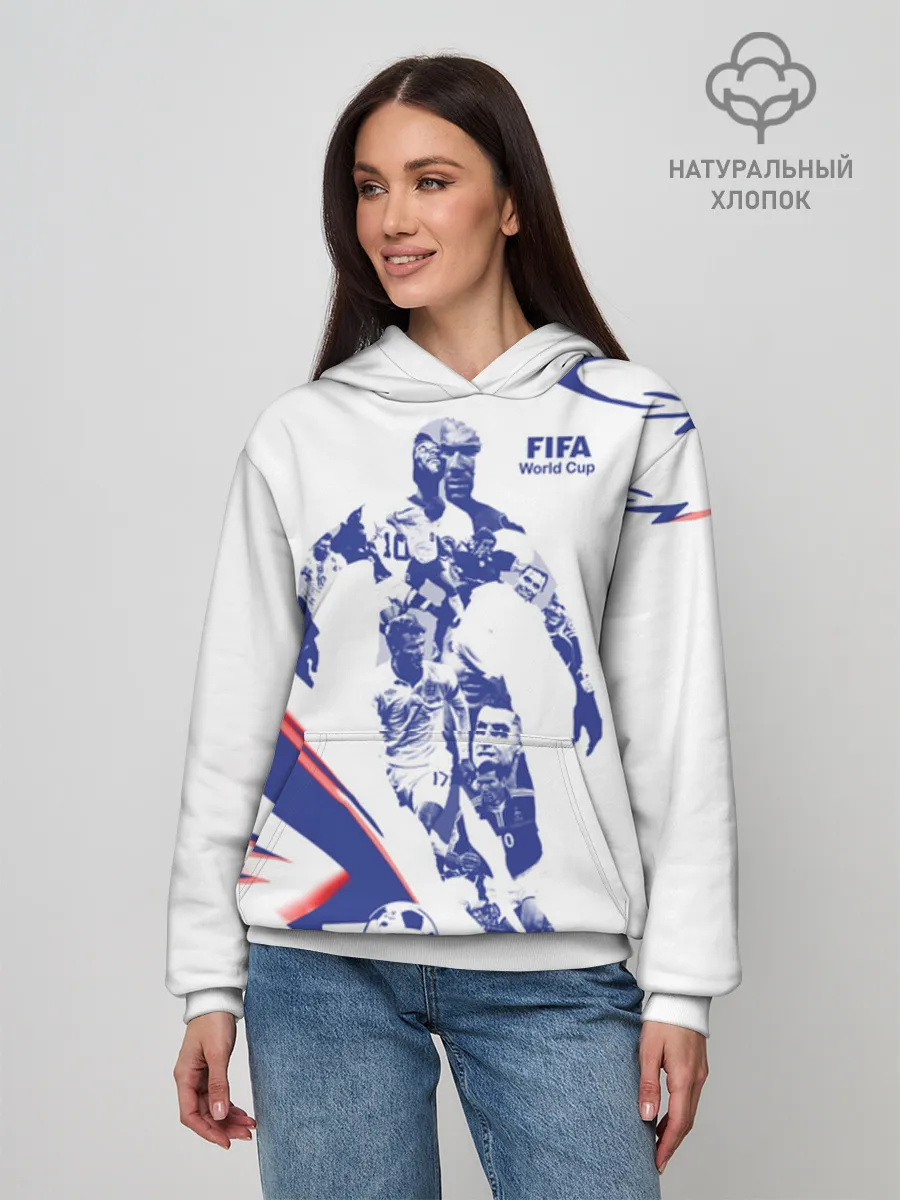 Худи женский база хлопок / Fifa World