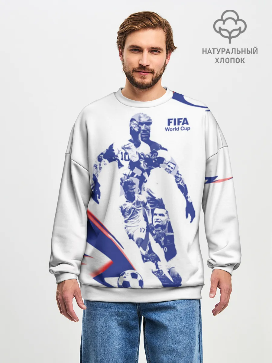 Мужской свитшот оверсайз хлопок / Fifa World