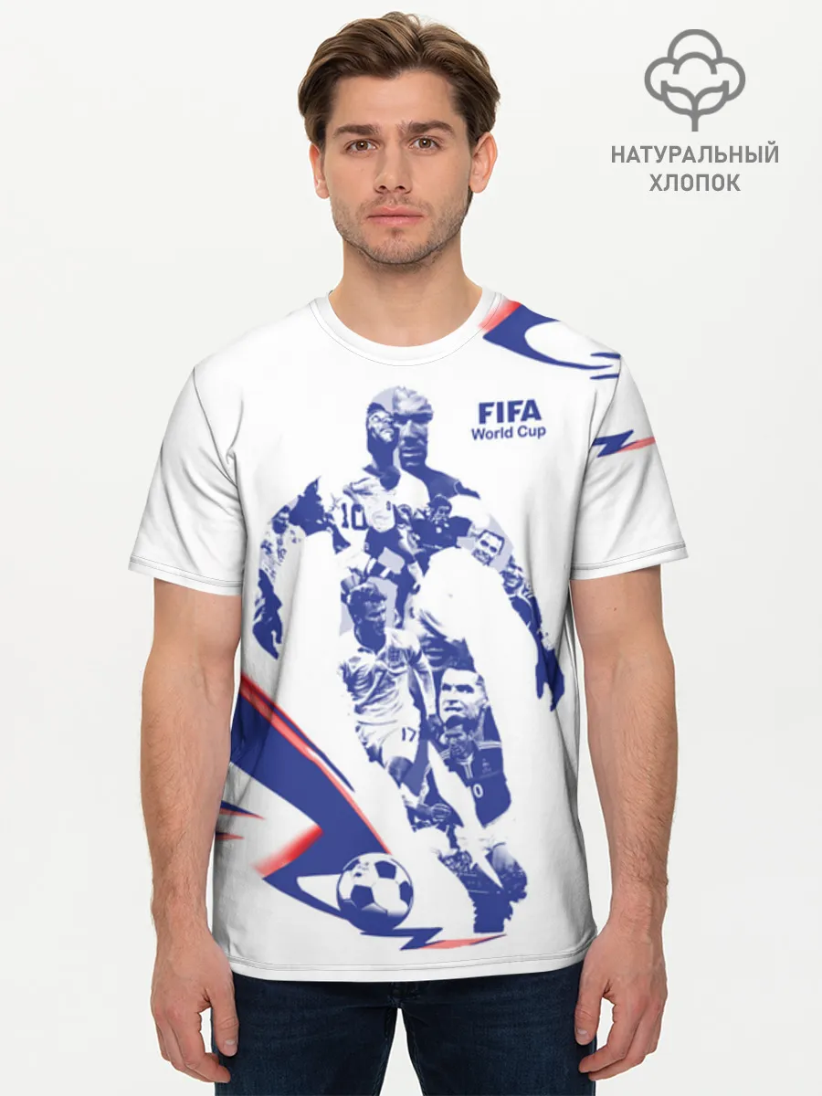Мужская базовая футболка хлопок / Fifa World