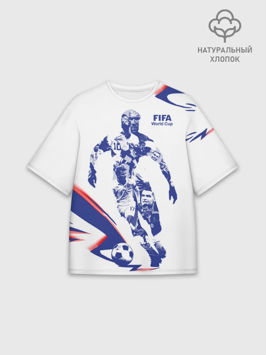 Мужская футболка оверсайз хлопок / Fifa World