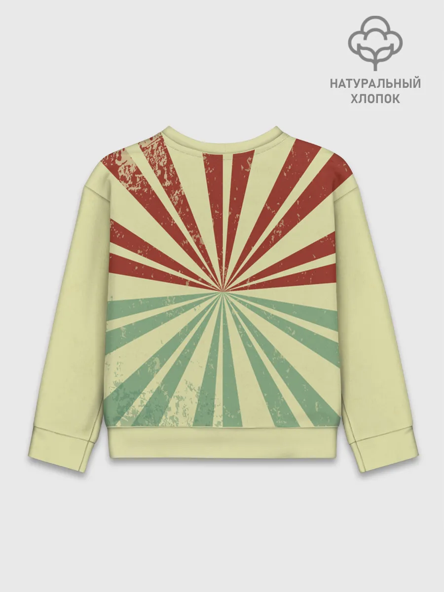 Детский свитшот хлопок / Геранд Green Red