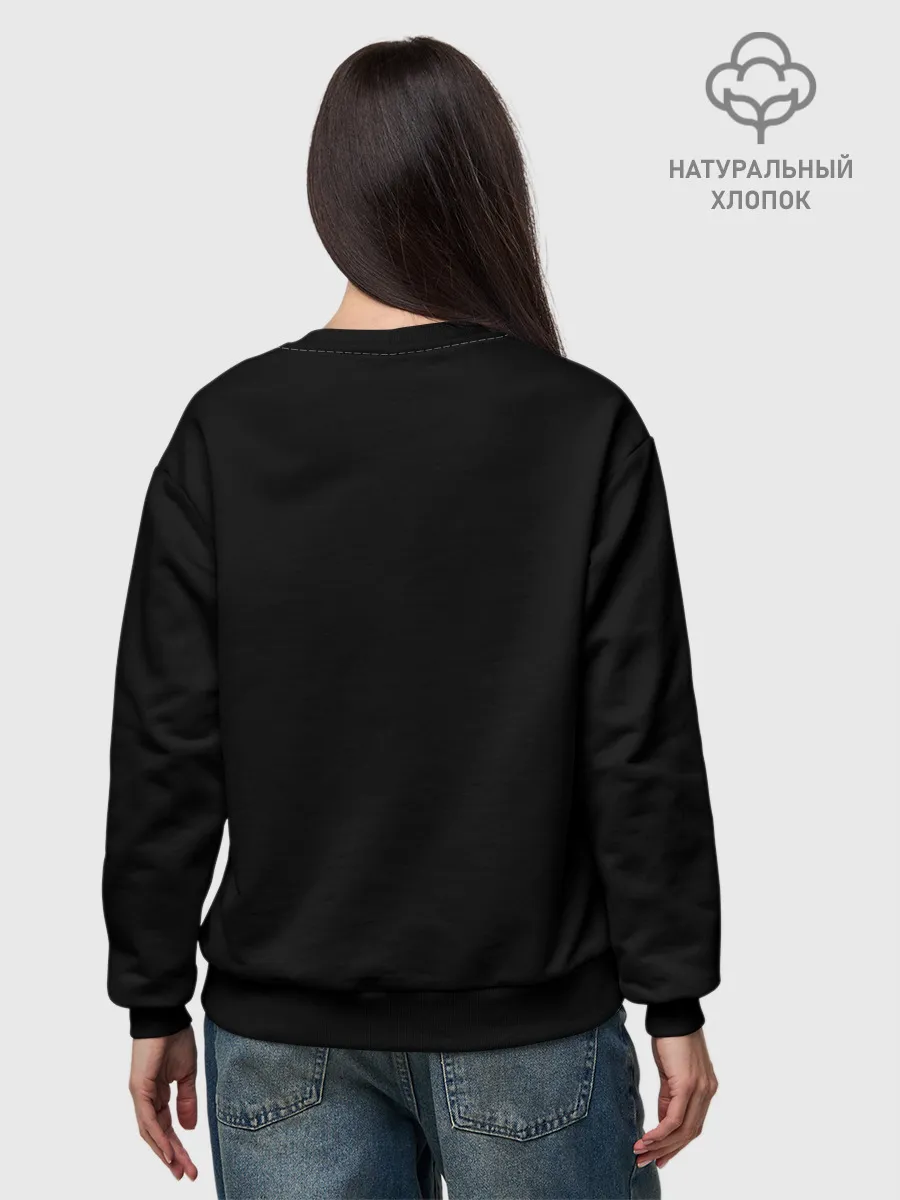 Женский свитшот базовый хлопок / Prosecco Black