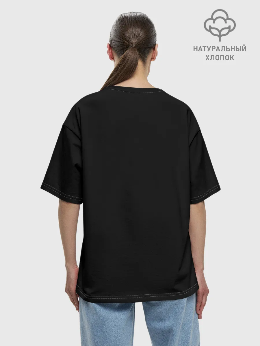 Футболка женская оверсайз премиум / Prosecco Black