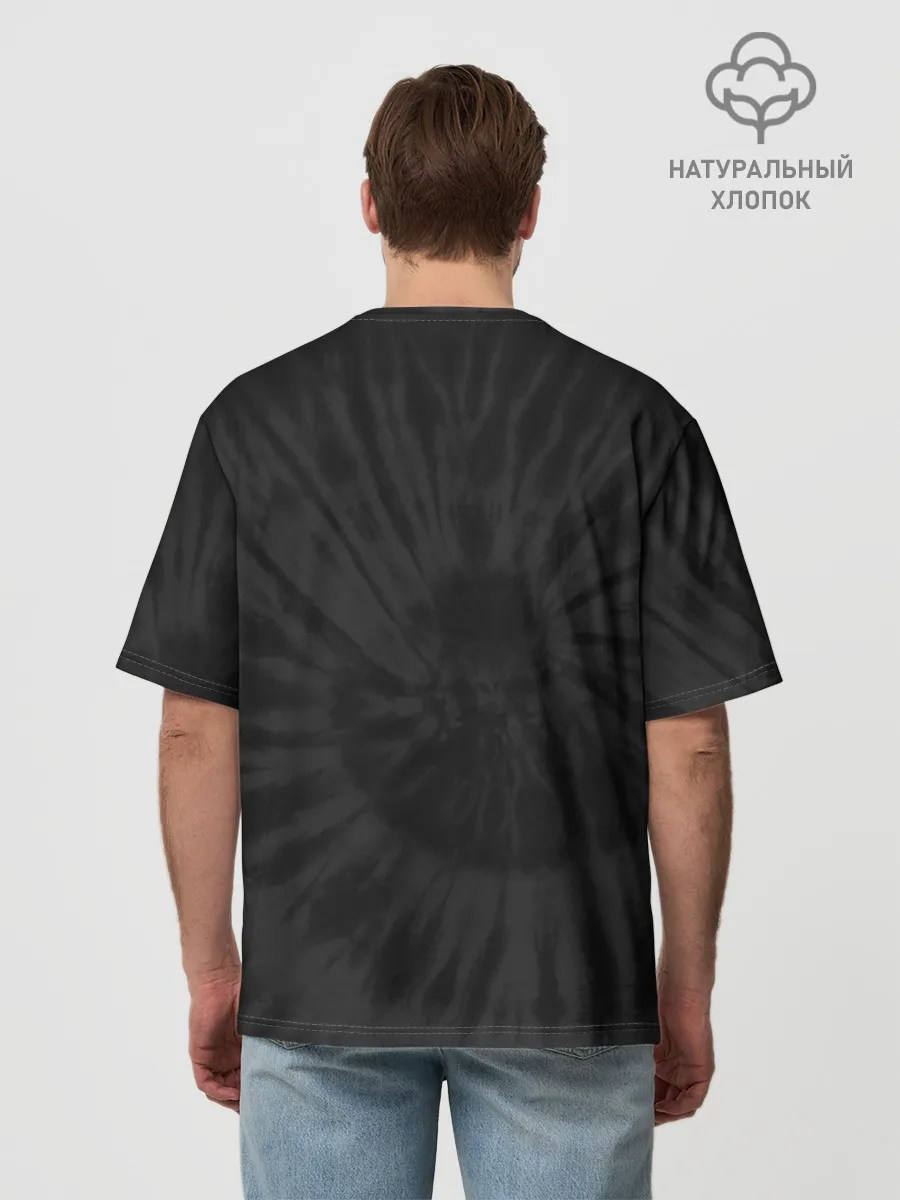 Мужская футболка оверсайз хлопок / Джоконда новогодняя