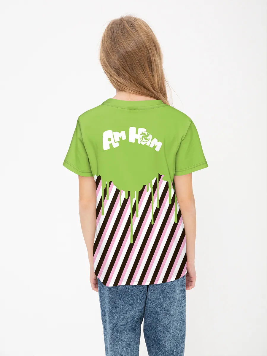 Детская футболка хлопок / Ам Ням DropsGreen