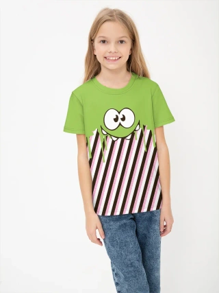 Детская футболка хлопок / Ам Ням DropsGreen