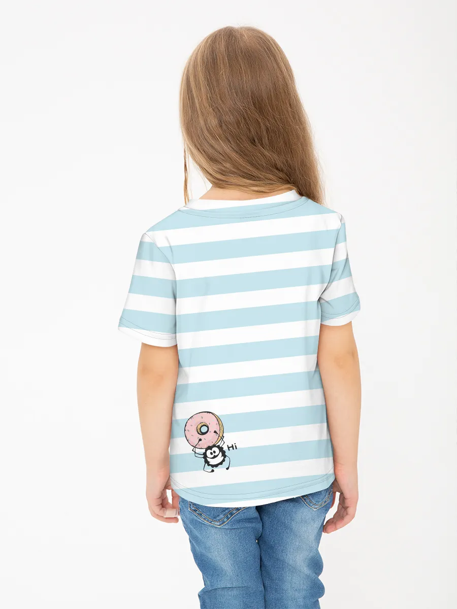 Детская футболка хлопок / Ам Ням DonutBlue