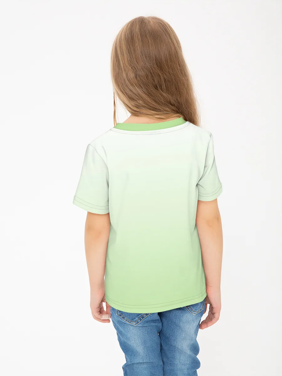 Детская футболка хлопок / Ам Ням CreamGreen
