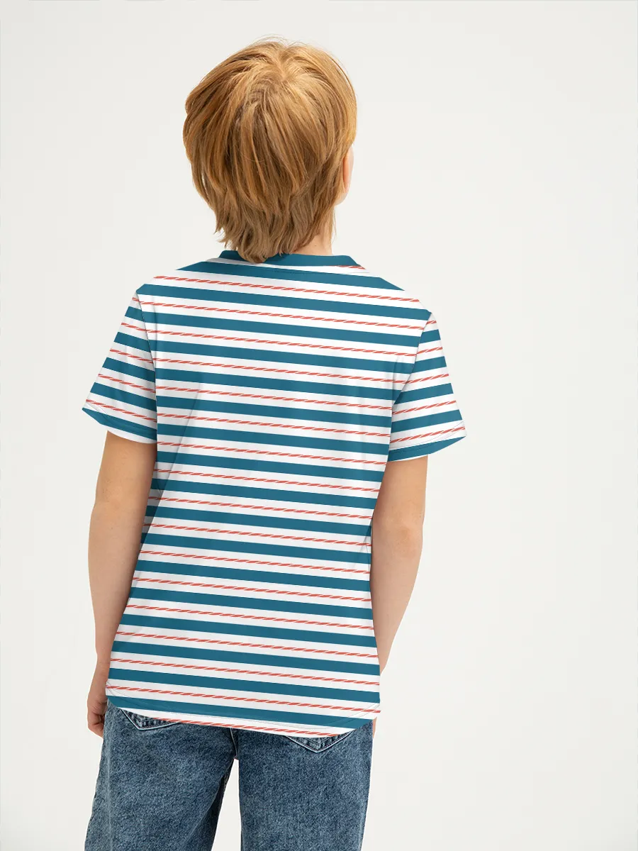 Детская футболка хлопок / Ам Ням StripesBlue