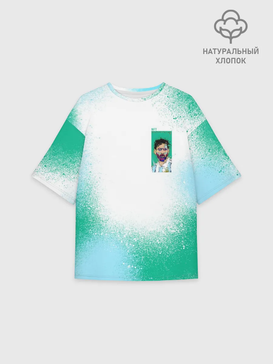 Футболка женская оверсайз премиум / Лионель Месси