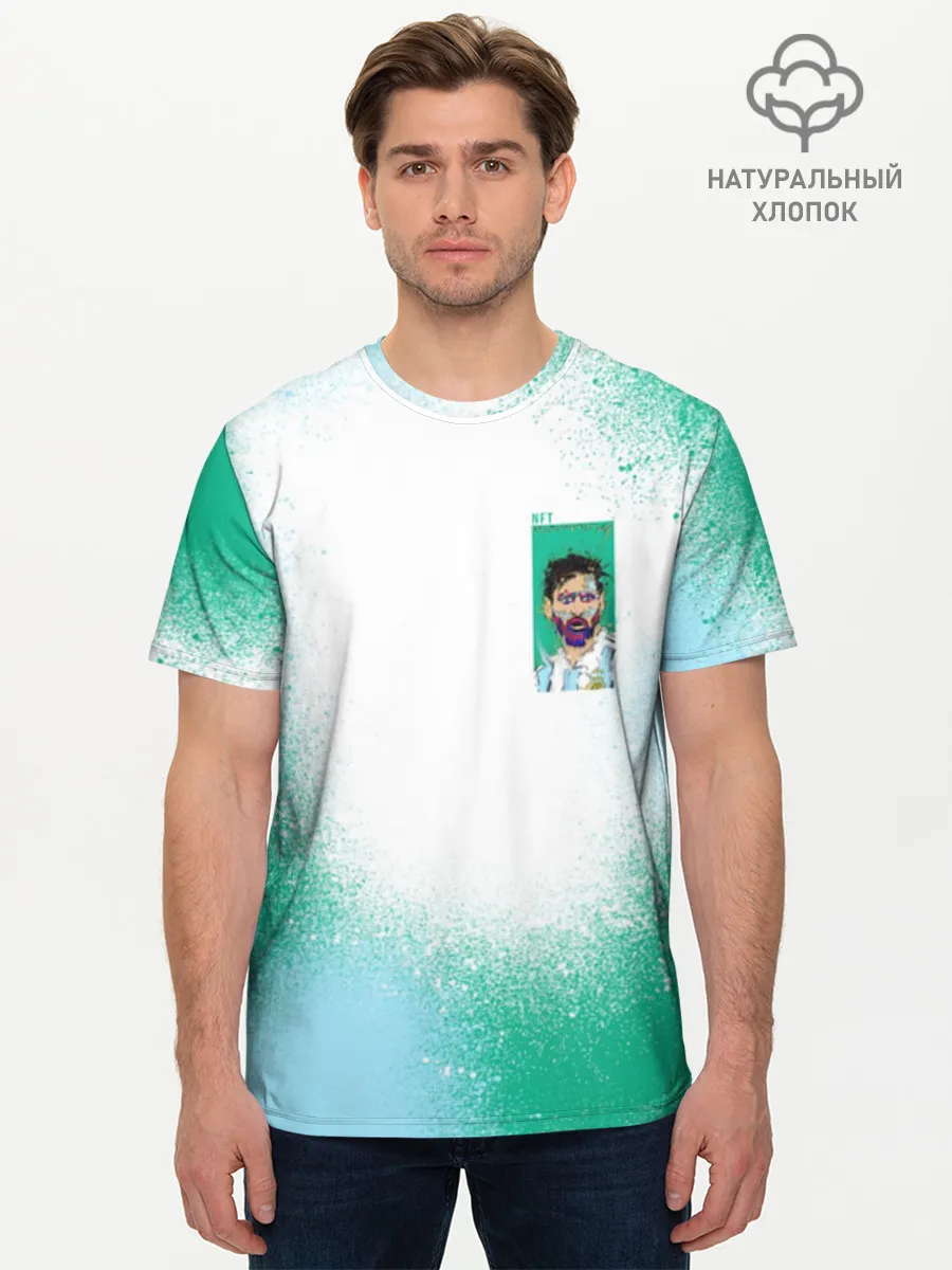 Мужская базовая футболка хлопок / Лионель Месси