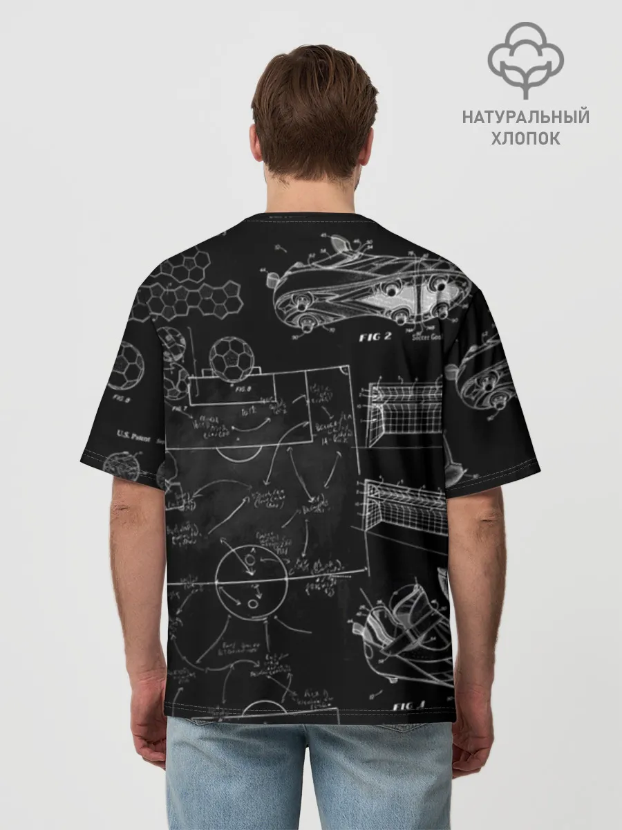 Мужская футболка оверсайз хлопок / Fifa Black