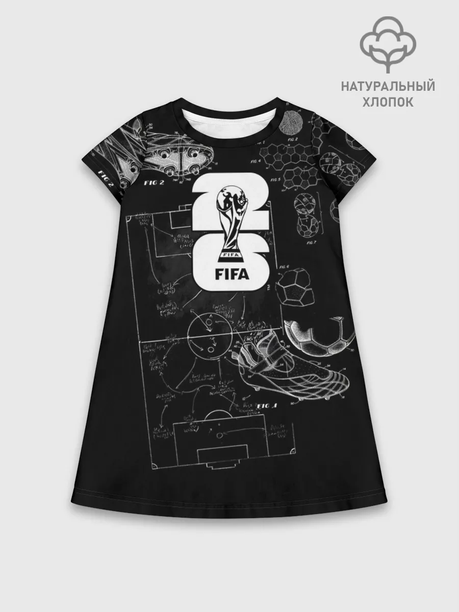 Детское платье хлопок / Fifa Black