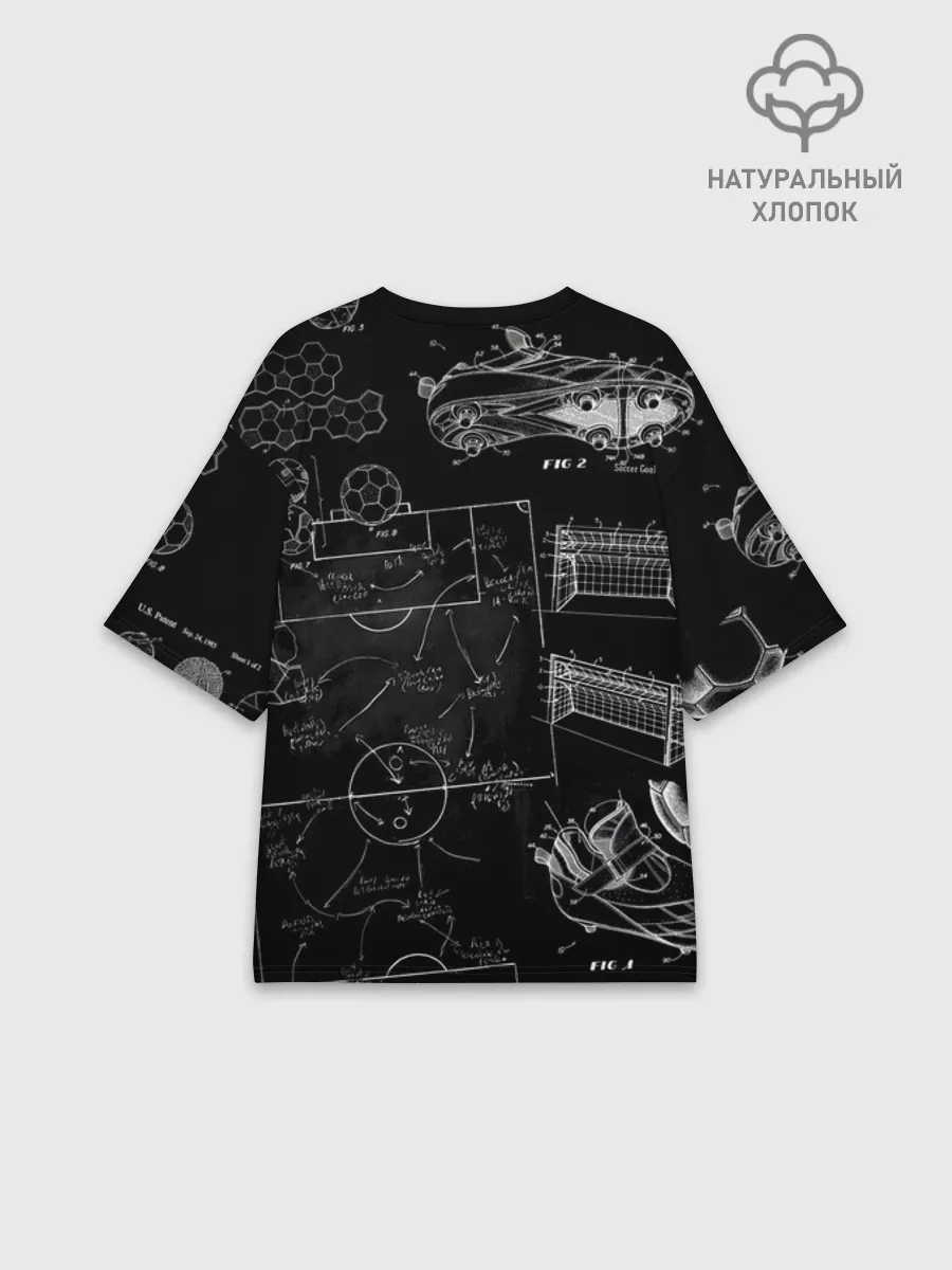 Футболка женская оверсайз премиум / Fifa Black