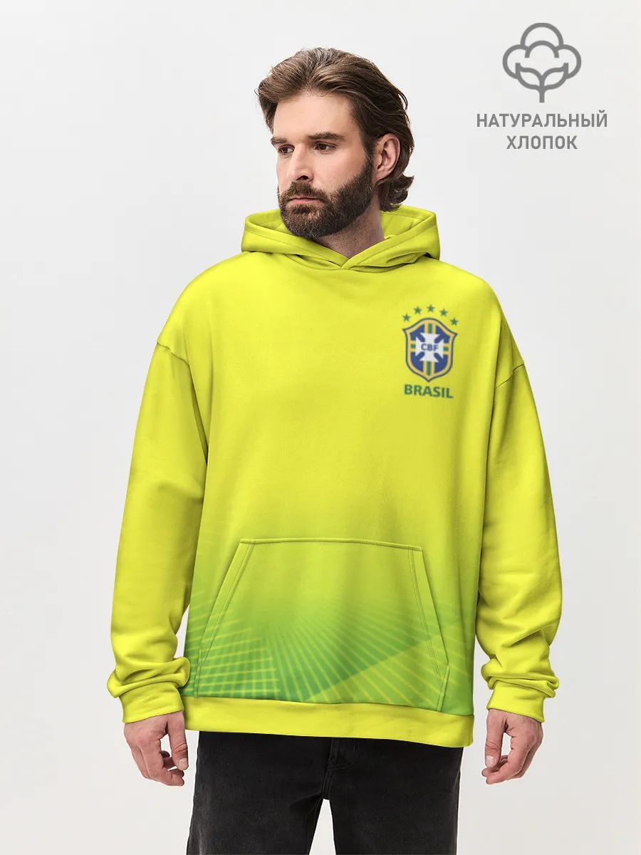 Худи мужской оверсайз хлопок / FootballBrazil