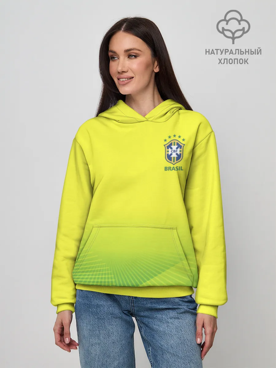 Худи женский база хлопок / FootballBrazil