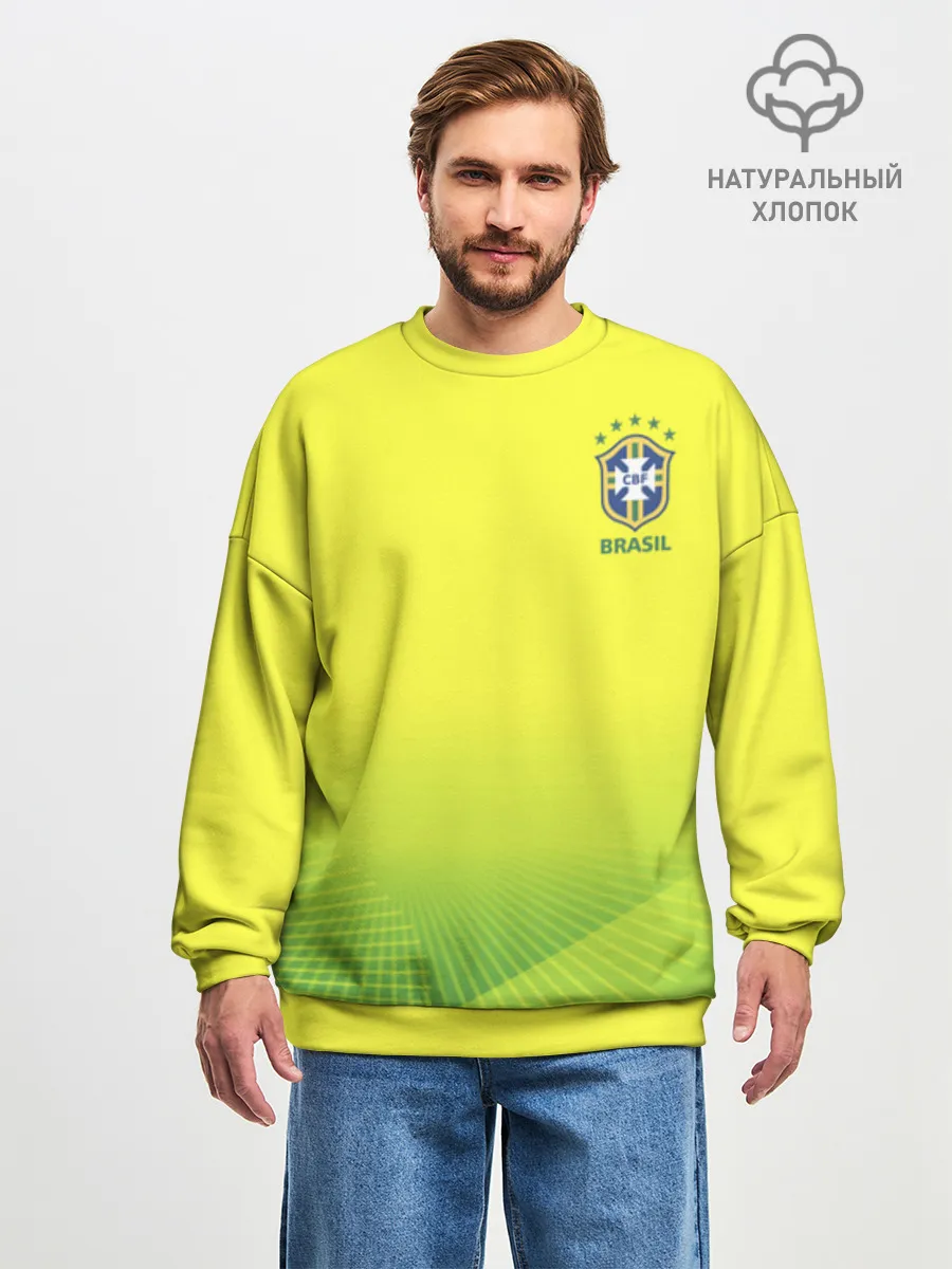 Мужской свитшот оверсайз хлопок / FootballBrazil