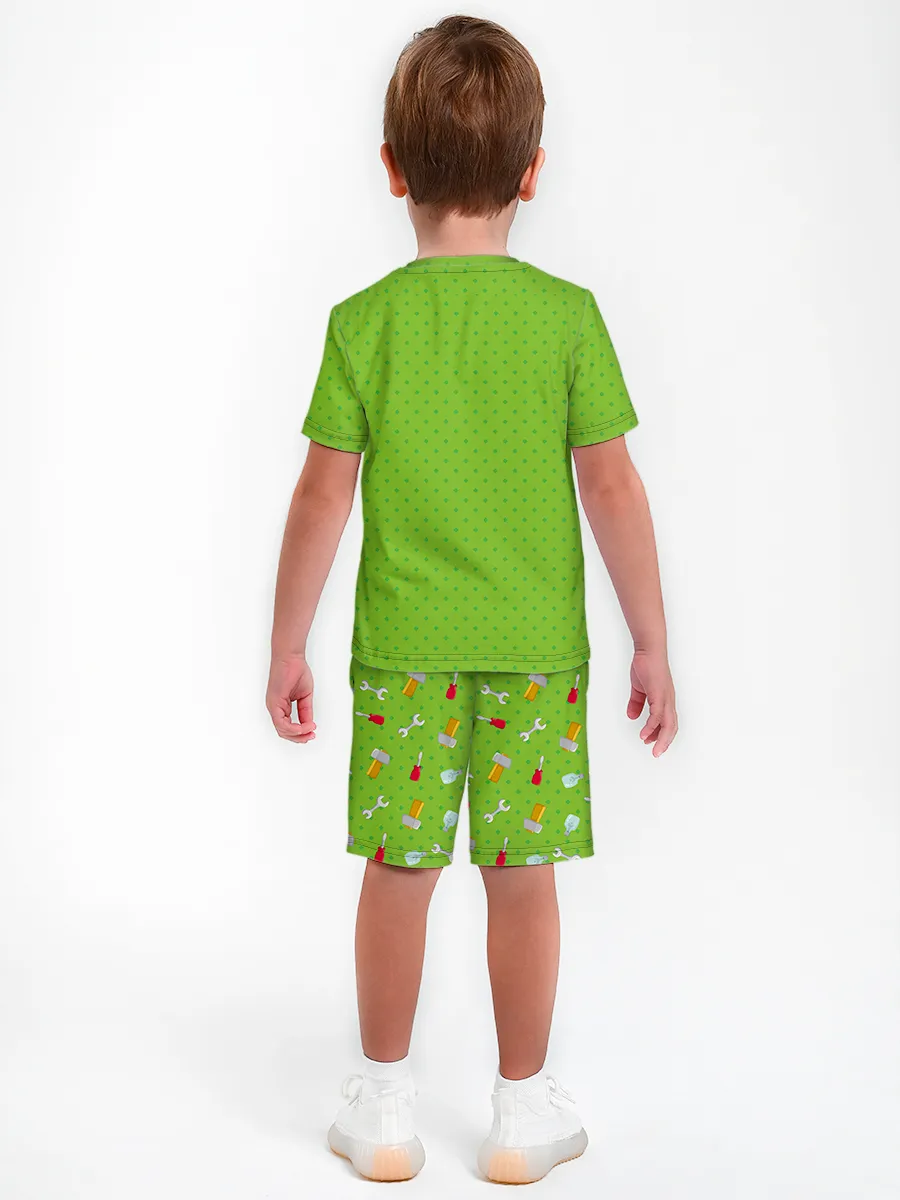 Детская пижама с шортами / Грузовичок Лёва DotsGreen