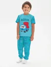 Детская пижама с брюками хлопок / Грузовичок Лёва LevaBlue