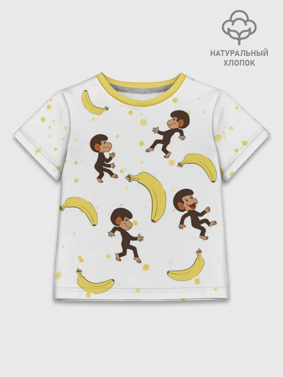 Детская футболка хлопок / Осторожно обезьянки