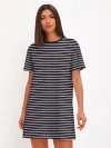 Женское платье хлопок / Тёмно-синяя полоска