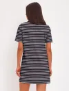 Женское платье хлопок / Тёмно-синяя полоска