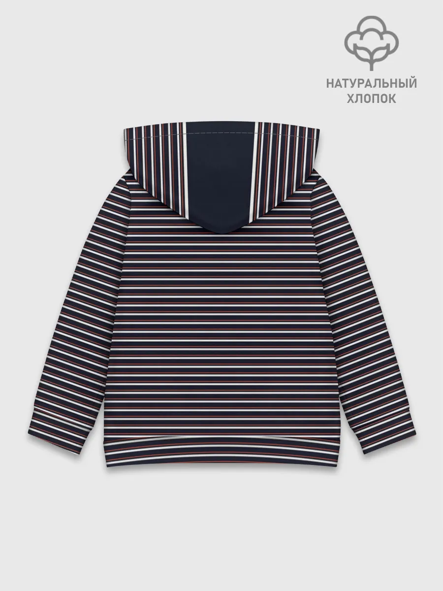 Детское худи хлопок / Тёмно-синяя полоска