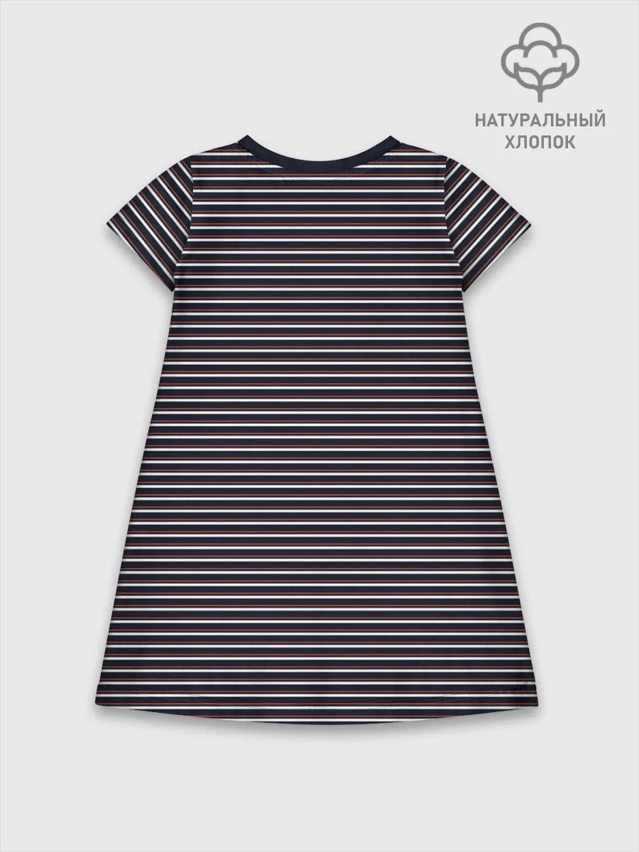 Детское платье хлопок / Тёмно-синяя полоска