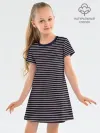 Детское платье хлопок / Тёмно-синяя полоска